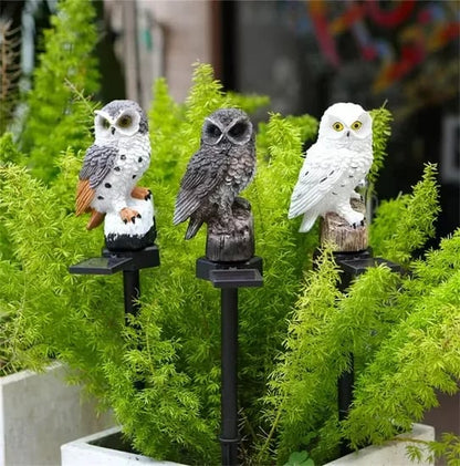 Outdoor Waterproof Solar Owl Light – LED Pathway Light for Lawn