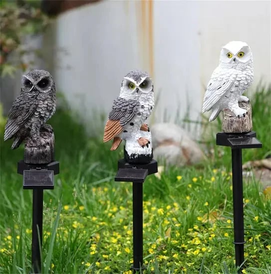 Outdoor Waterproof Solar Owl Light – LED Pathway Light for Lawn