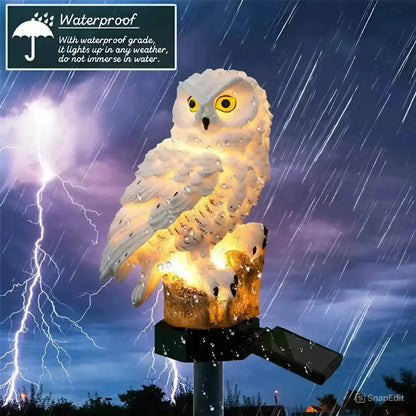 Outdoor Waterproof Solar Owl Light – LED Pathway Light for Lawn