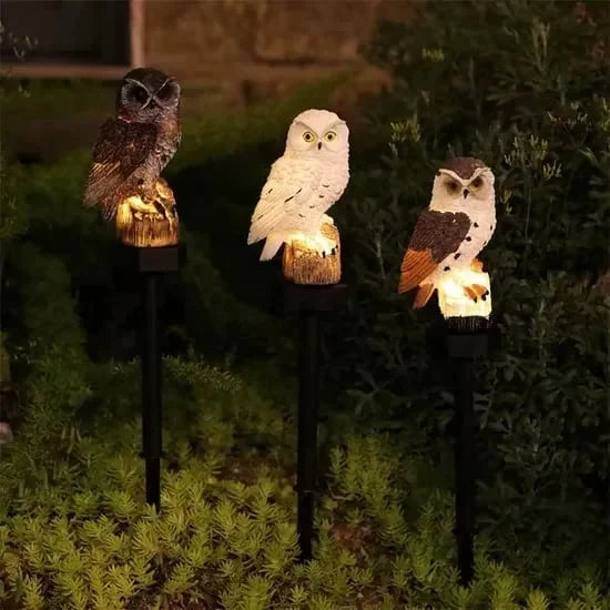 Outdoor Waterproof Solar Owl Light – LED Pathway Light for Lawn
