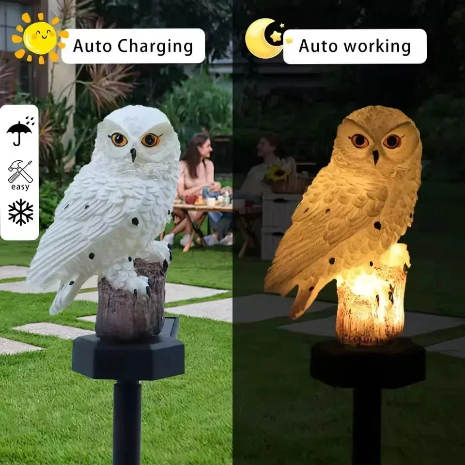 Outdoor Waterproof Solar Owl Light – LED Pathway Light for Lawn