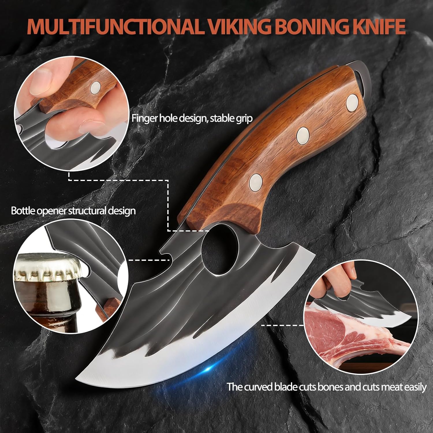 Easy-Use Free Hand-Forged Kitchen Knife Set for Daily Kitchen Tasks