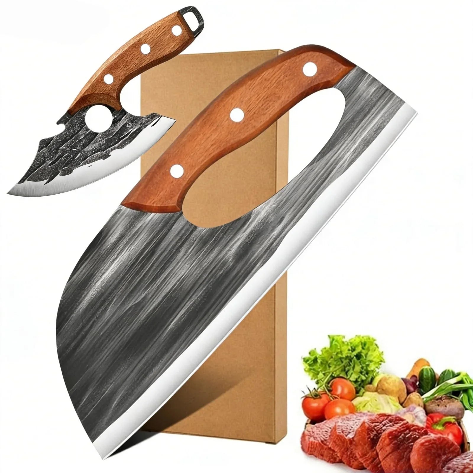 Easy-Use Free Hand-Forged Kitchen Knife Set for Daily Kitchen Tasks