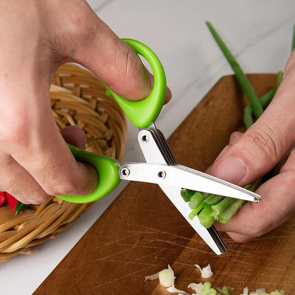 Purpose-Built Stainless Steel 5 Blades Scallion Cutter