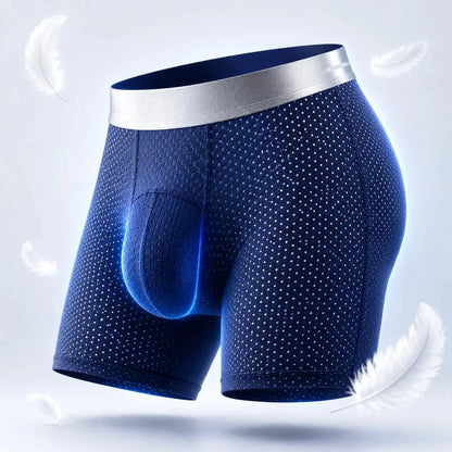 Men’s Leakproof Ice-Silk Mesh Boxer Briefs