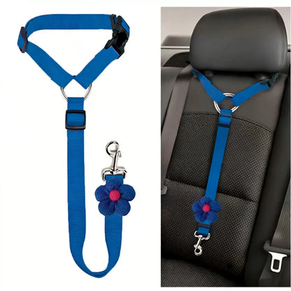 Vehicle-Ready 2-in-1 Dog Car Seat Belt & Walking Leash for Garage Use