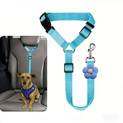 Vehicle-Ready 2-in-1 Dog Car Seat Belt & Walking Leash for Garage Use