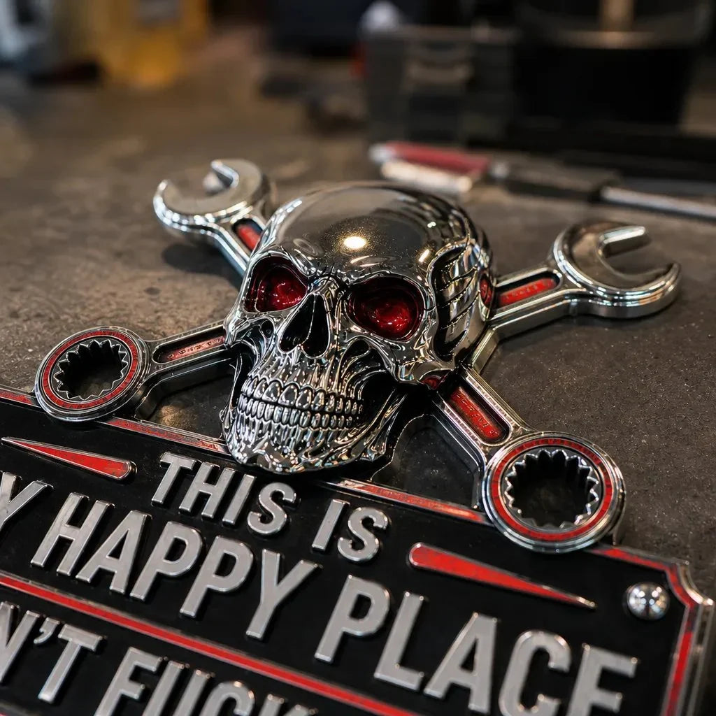 Purpose-Built "This Is My Happy Place" Garage Wall