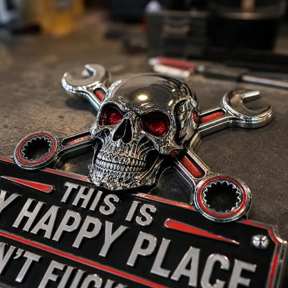 Purpose-Built "This Is My Happy Place" Garage Wall