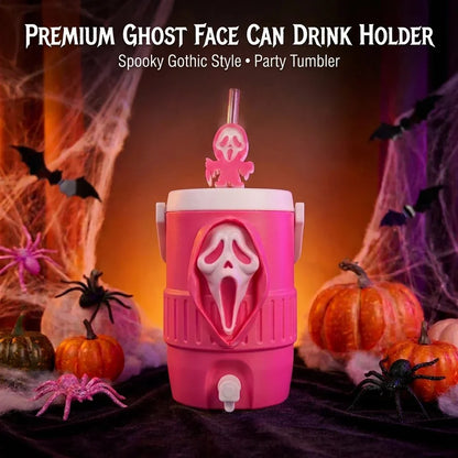 Purpose-Built 3D Scream Ghost Face Portable Handle Tumbler – Gothic