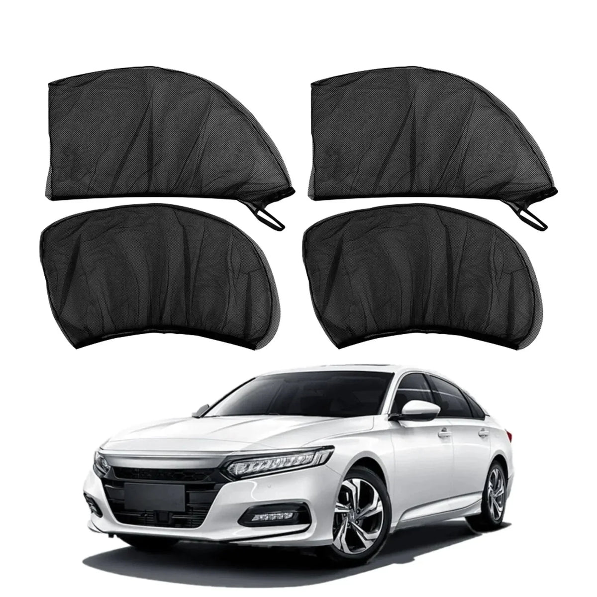 Vehicle-Ready Car Anti‐Mosquito Screen/Net, 4 Pack Car Sunshade