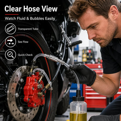 Vehicle-Ready Car Brake Bleeder Hose Kit with One Way Check