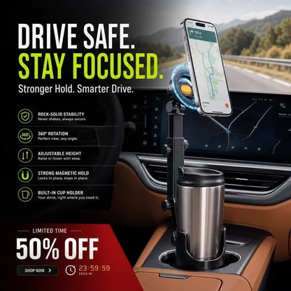 Vehicle-Ready New ArrivalHOT SALECar Cup Holder Phone Mount – 360°
