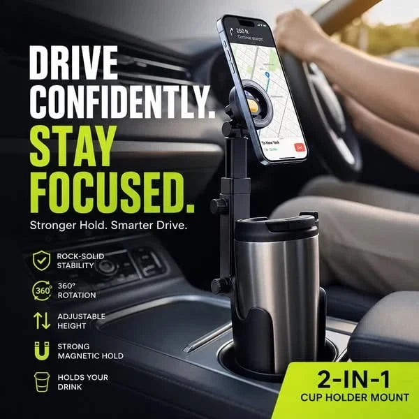 Vehicle-Ready New ArrivalHOT SALECar Cup Holder Phone Mount – 360°