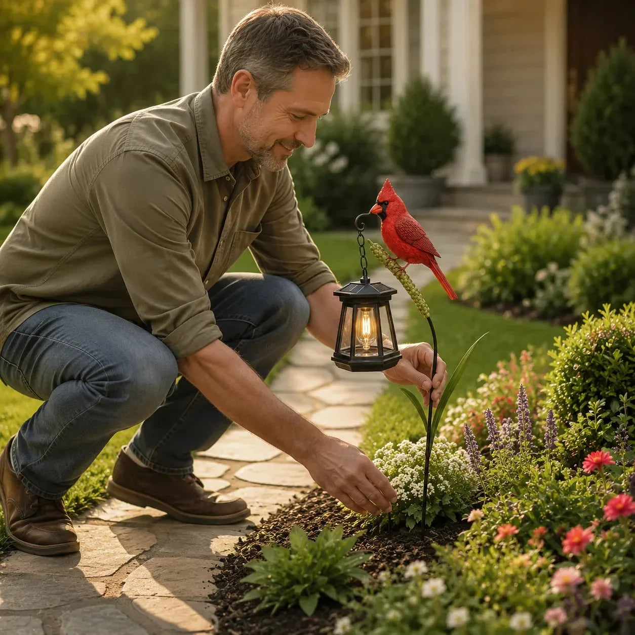 Outdoor Cardinal Solar Light – A Beautiful Garden Light That Feels