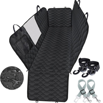 Pet Car Hammock — Waterproof & Scratch-Proof Rear Seat Cover for Dogs