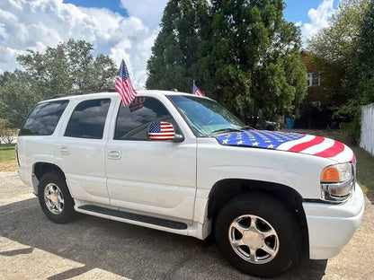 Vehicle-Ready 4th Of July 65K+American Car Hood FlagNo Glue No Tools