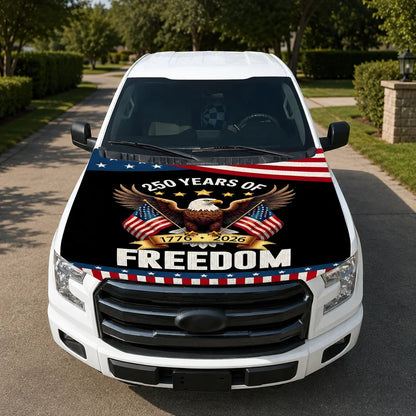 Vehicle-Ready 4th Of July 65K+American Car Hood FlagNo Glue No Tools