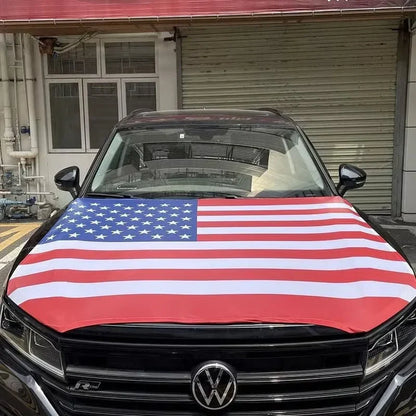 Vehicle-Ready 4th Of July 65K+American Car Hood FlagNo Glue No Tools