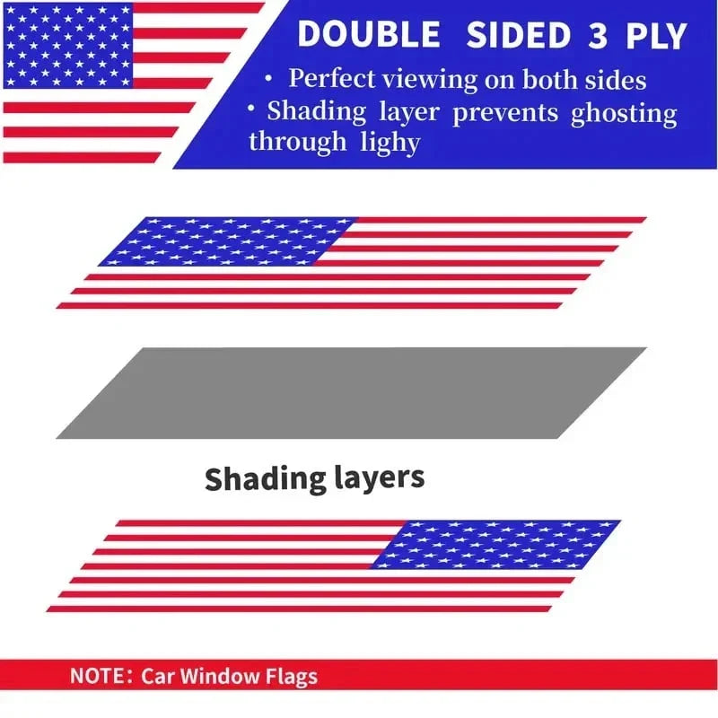 Vehicle-Ready 4th Of July 65K+American Car Hood FlagNo Glue No Tools
