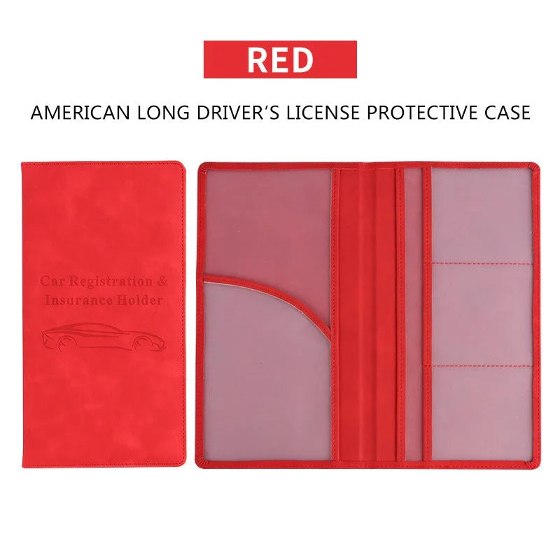 Vehicle-Ready Car Registration & Insurance Document Holder – PU