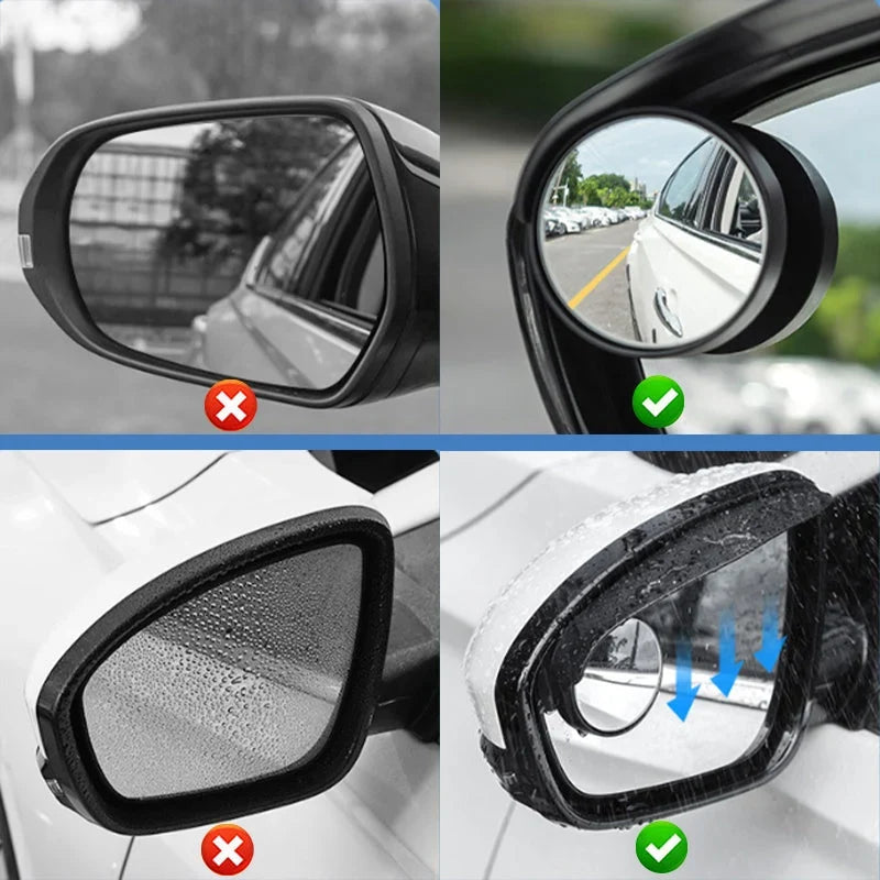 Vehicle-Ready Car Rear View Mirror Small Round Mirror for Garage Use
