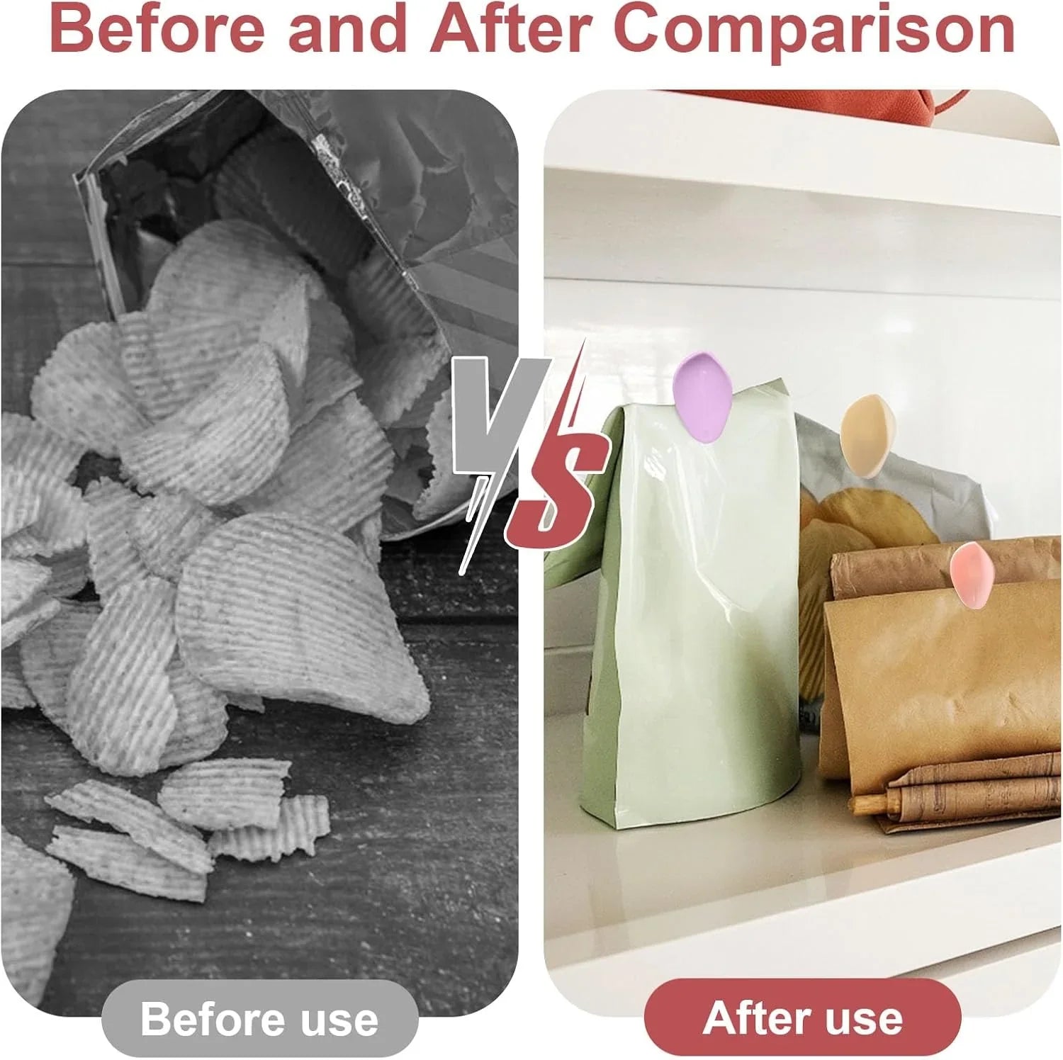 Space-Saving 2-Pack Cherry Blossom Magnetic Bag Clip