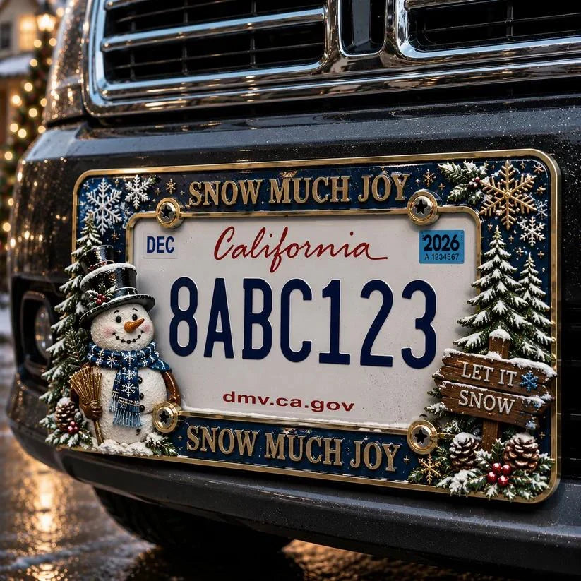Purpose-Built License Plate Frame – Festive Style for Every