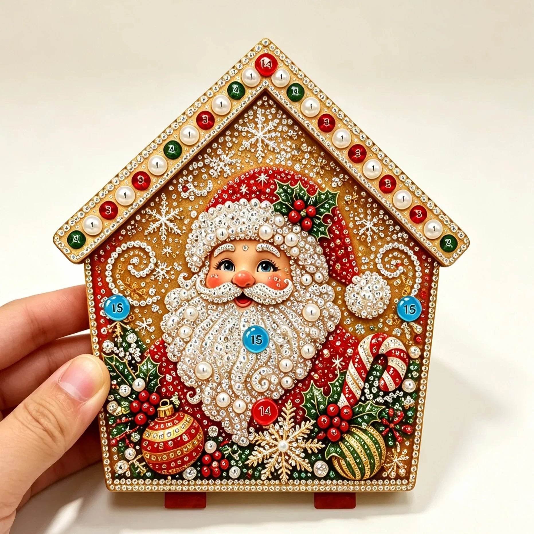 Hands-On Pearl Cottage Art Kit – Pre-Cut Wooden Panels, Sparkling
