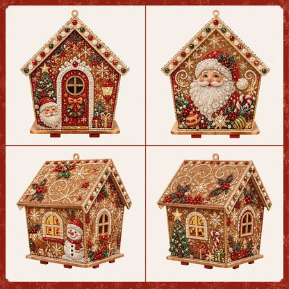 Hands-On Pearl Cottage Art Kit – Pre-Cut Wooden Panels, Sparkling