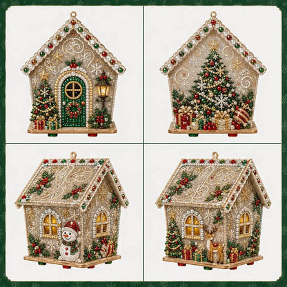 Hands-On Pearl Cottage Art Kit – Pre-Cut Wooden Panels, Sparkling