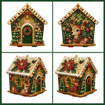 Hands-On Pearl Cottage Art Kit – Pre-Cut Wooden Panels, Sparkling