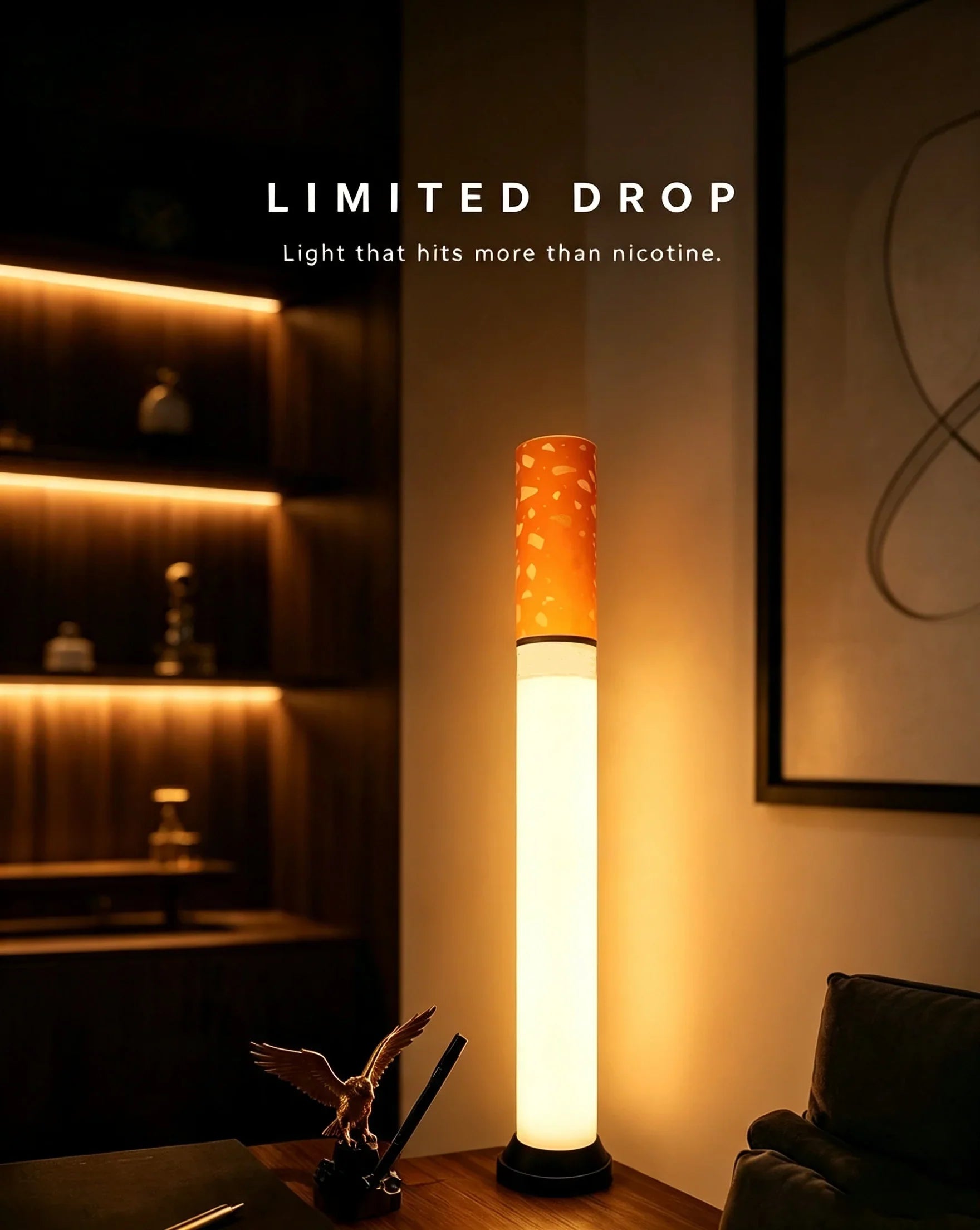 Decorative Cigarette Tube Shaped Style Floor Lamp – Retro Industrial