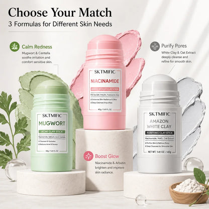 Purpose-Built Clay Mask Stick Series – 3 Clay Mask Sticks Targeting