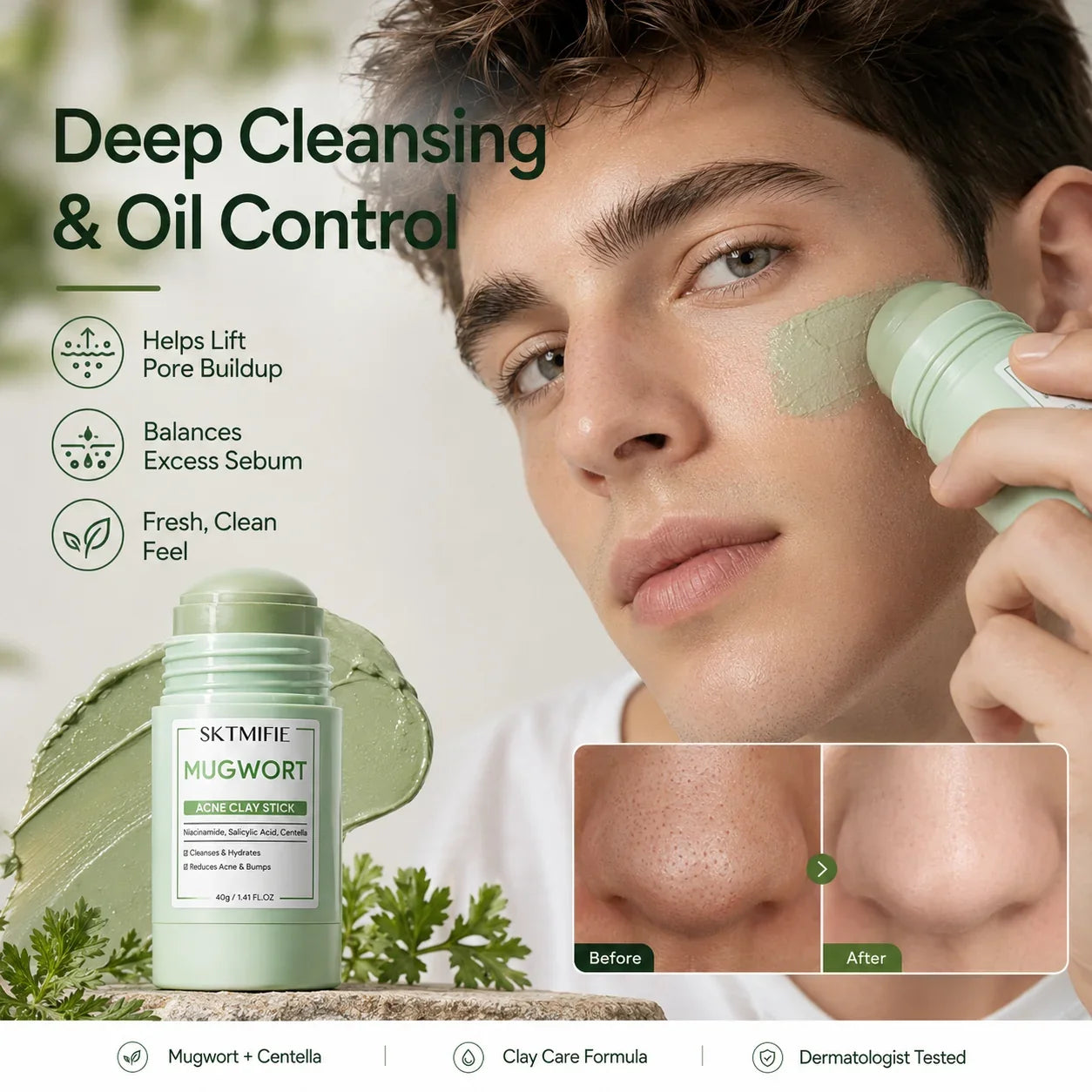 Purpose-Built Clay Mask Stick Series – 3 Clay Mask Sticks Targeting