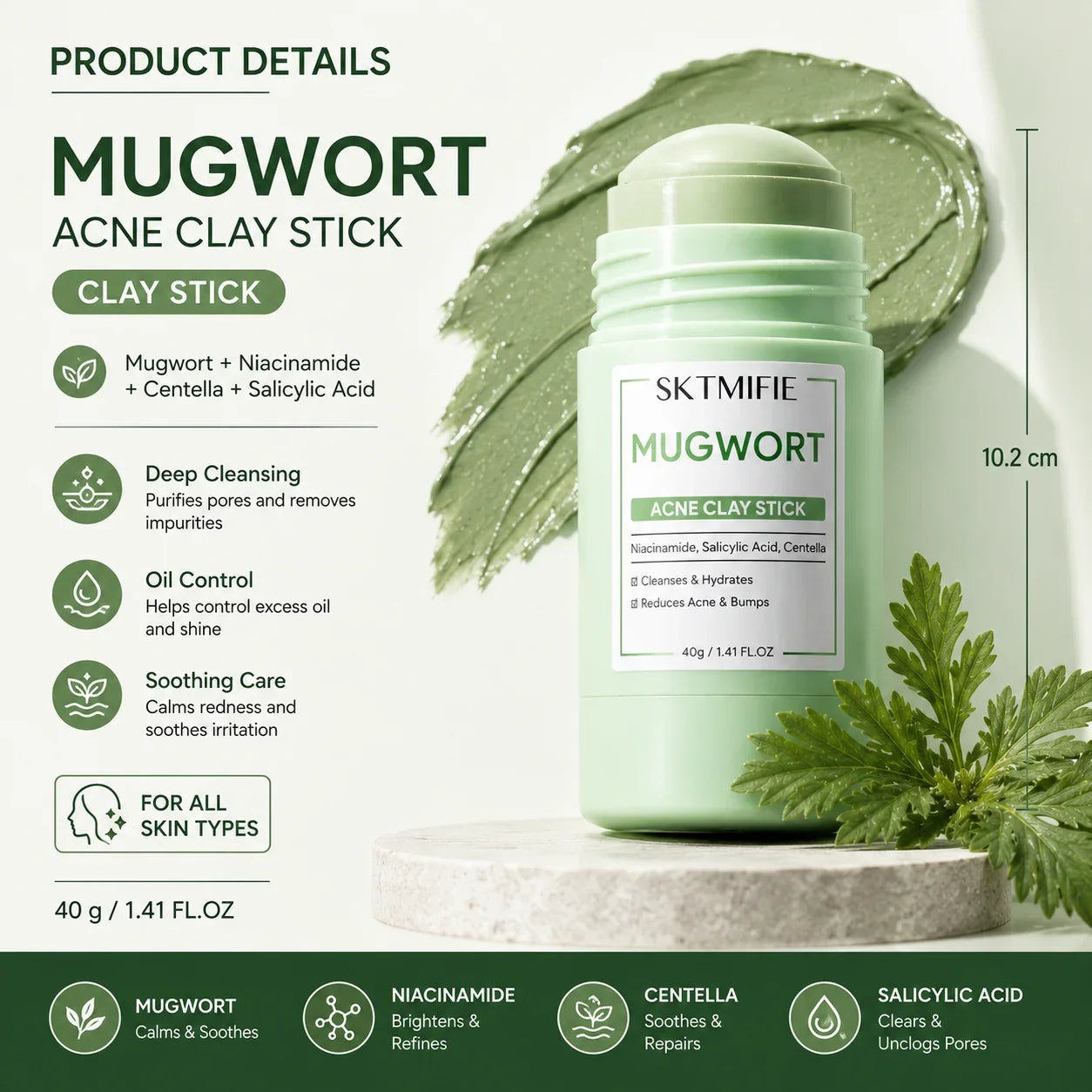 Purpose-Built Clay Mask Stick Series – 3 Clay Mask Sticks Targeting