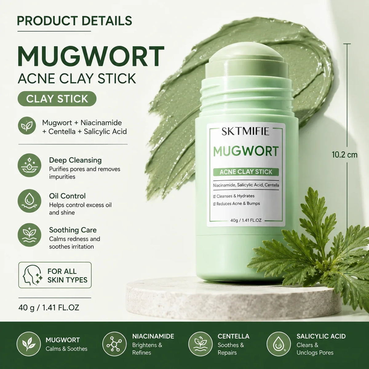 Purpose-Built Clay Mask Stick Series – 3 Clay Mask Sticks Targeting