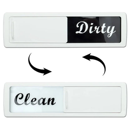 Sliding Clean-Dirty Dishwasher Magnet with Adhesive Backing