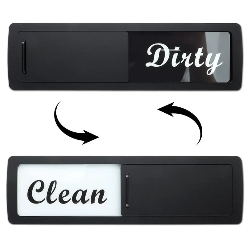 Sliding Clean-Dirty Dishwasher Magnet with Adhesive Backing