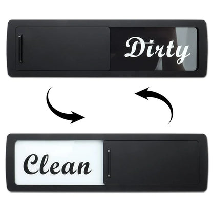 Sliding Clean-Dirty Dishwasher Magnet with Adhesive Backing