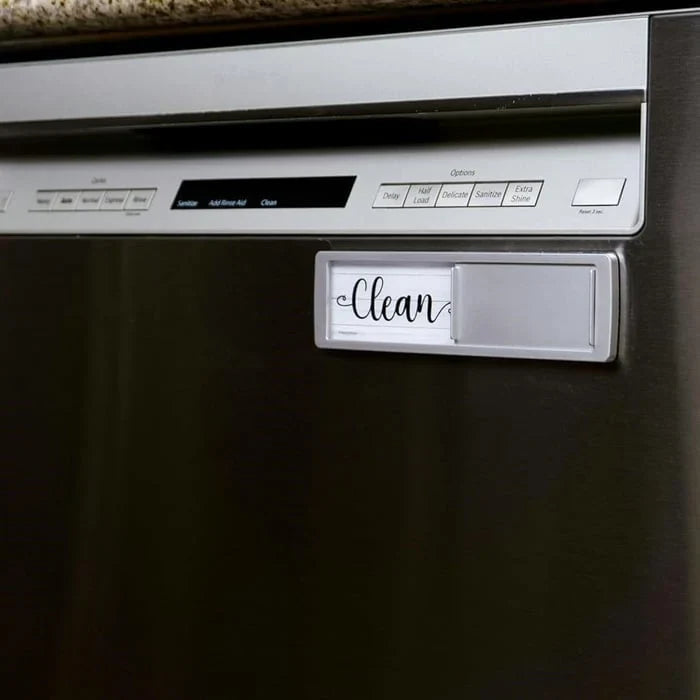 Sliding Clean-Dirty Dishwasher Magnet with Adhesive Backing
