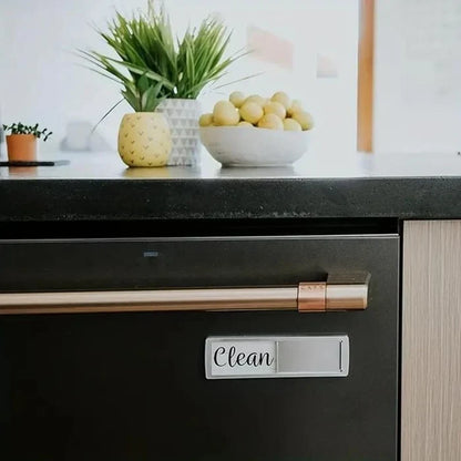 Sliding Clean-Dirty Dishwasher Magnet with Adhesive Backing