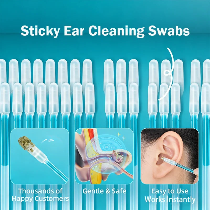 Visible-Tip Sticky Swabs for Careful Ear Cleaning