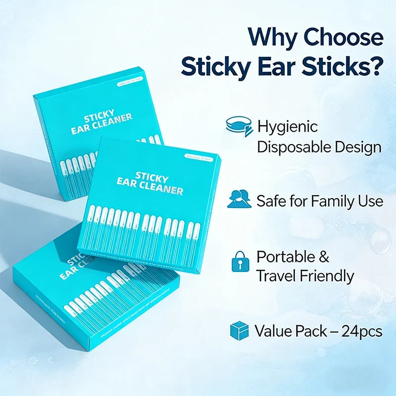 Visible-Tip Sticky Swabs for Careful Ear Cleaning