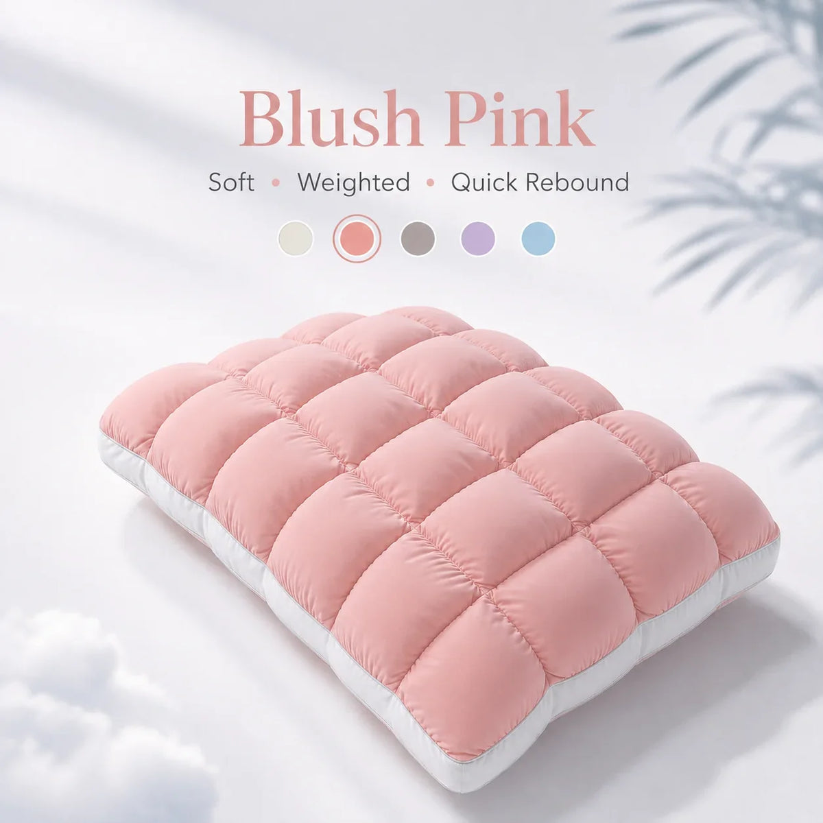 Purpose-Built Cloud-Like Weighted Comfort Pillow – Soft Neck