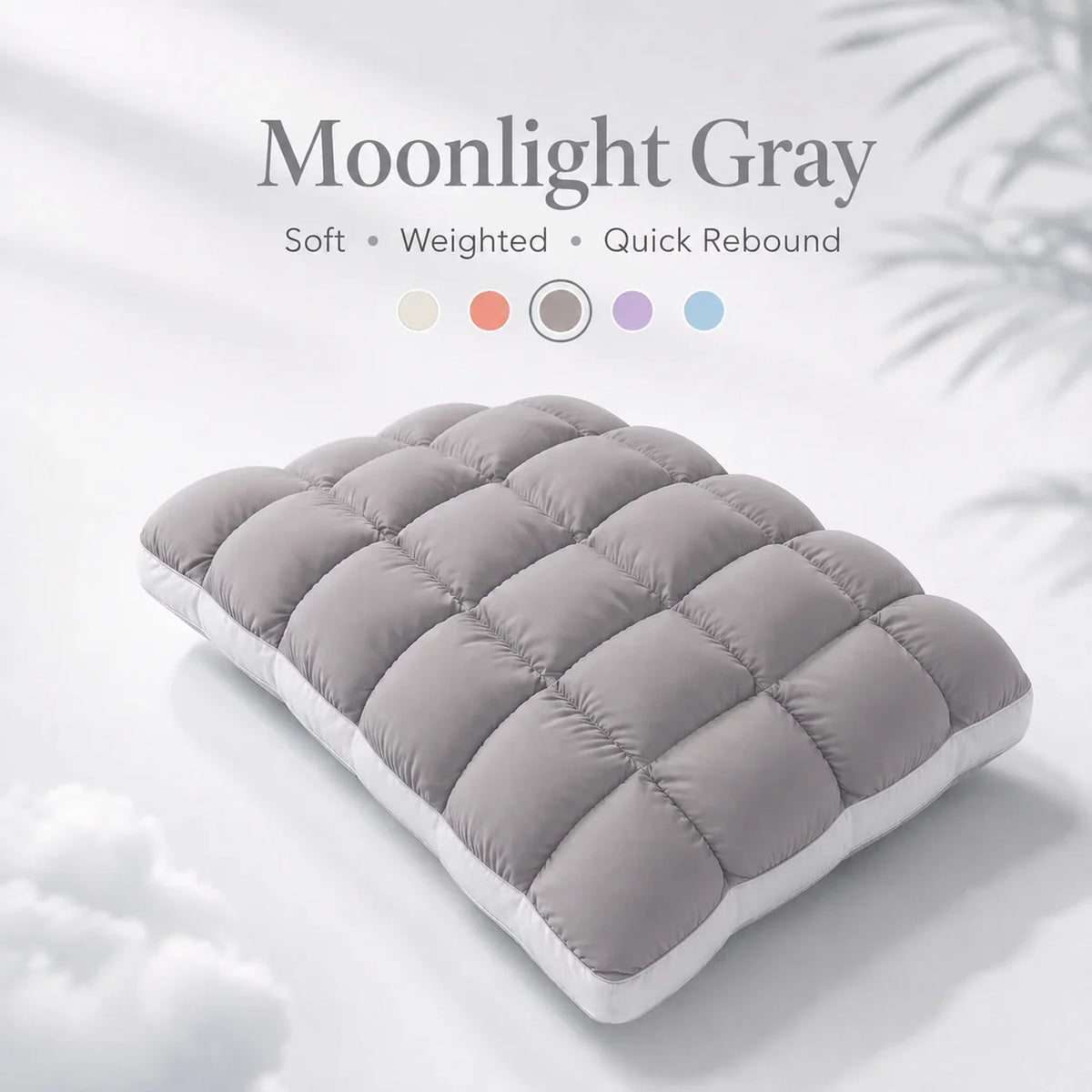 Purpose-Built Cloud-Like Weighted Comfort Pillow – Soft Neck