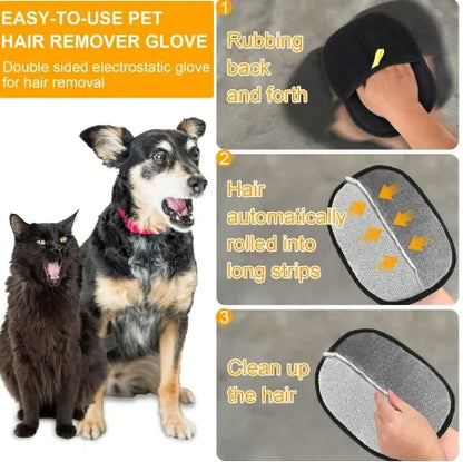 Vehicle-Ready Latest Technology Pet Hair Remover Electrostatic Gloves