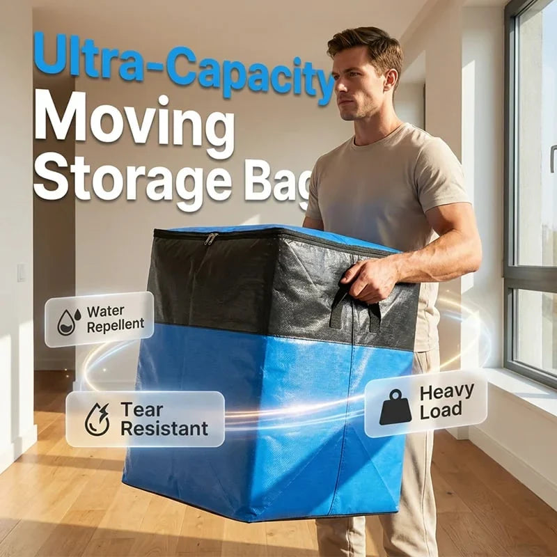 Space-Saving Collapsible Storage and Moving Bag for Tidy Storage