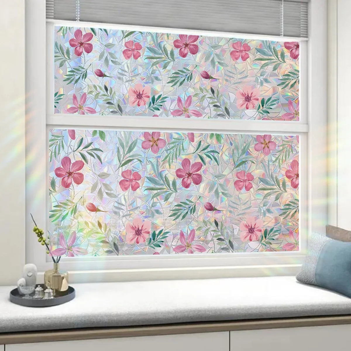 Decorative Colorful flowers, dazzling sunlight, double-sided visible