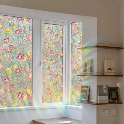 Decorative Colorful flowers, dazzling sunlight, double-sided visible